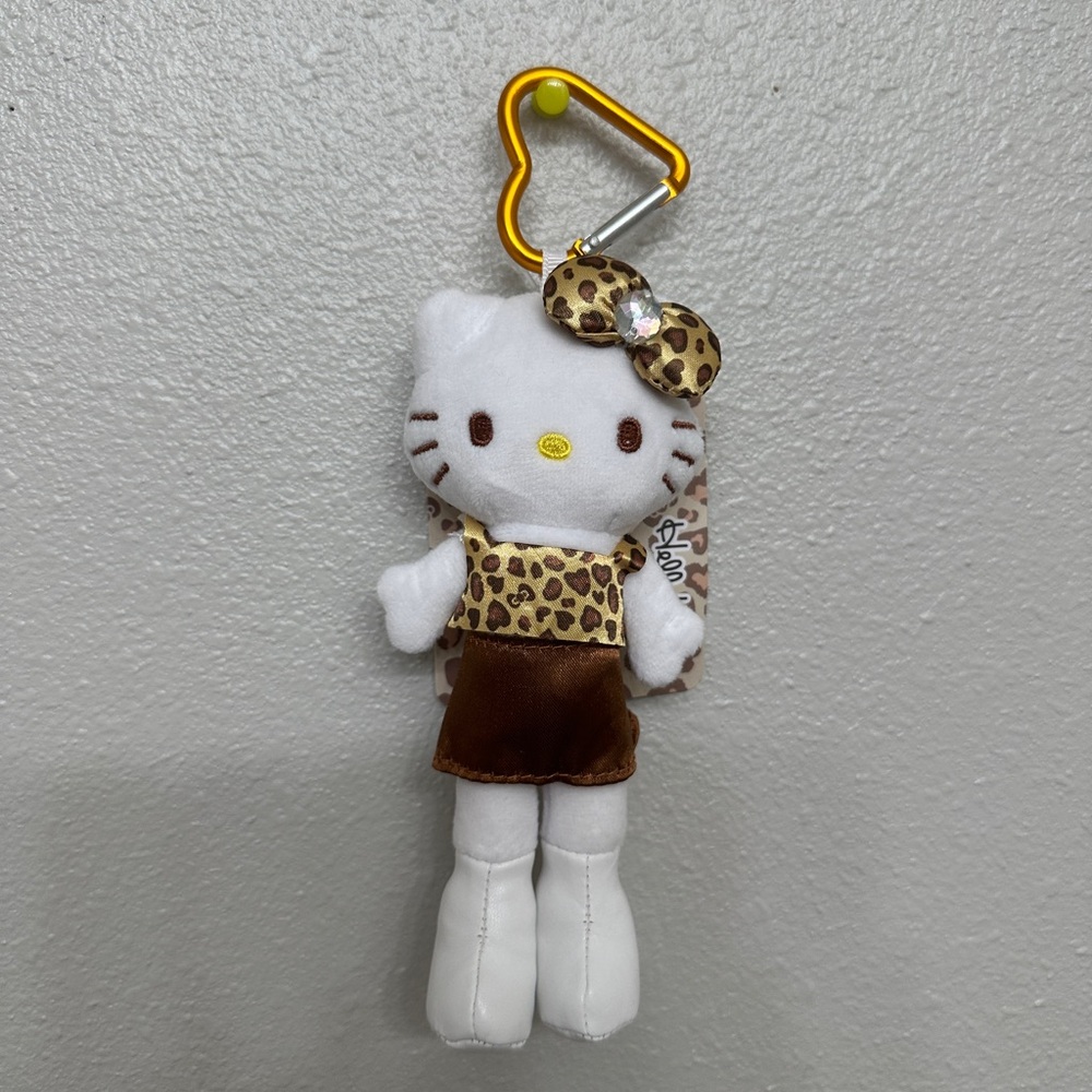 Sanrio Hello Kitty Style Up Mascot (Leopard) Y2k Long Legs 6" Plush Keychain